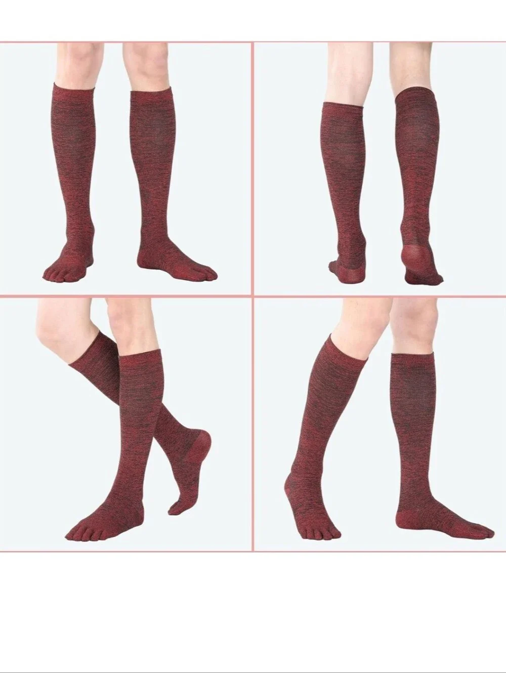 cool-max Compression Toe Socks for Women 15mmHg Circulation Support Socks Medium